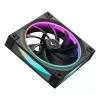 Korpuse ventilaator DeepCool FL12 120 mm, PWM, 500–2150 RPM, 55 CFM, 2.82 mmH2O, FDB, multi-LED, must