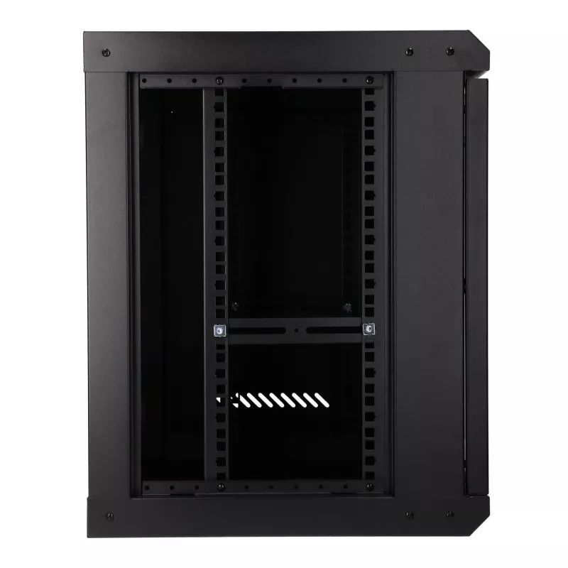 EXTRALINK LITE 9U 530X400 SEINAKINNITATAV RACK-KAPP MUST RIIULIGA