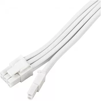 Toiteploki pikenduskaabel SILVERSTONE PCIe 8‑pin SST-PP07E-PCI8W-V2 30 cm valge