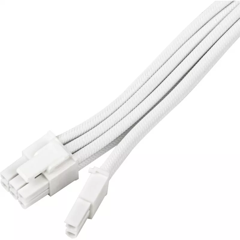 Toiteploki pikenduskaabel SILVERSTONE PCIe 8‑pin SST-PP07E-PCI8W-V2 30 cm valge