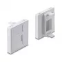 Snap-in 45×45 mm Keystone'i mooduli kate DELOCK Easy 45 1 pordile, ABS, valge, tolmukorgiga
