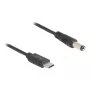 DeLOCK USB USB-C toitekaabel 1m 5,5 x 2,1 mm isane 5V 1,5A