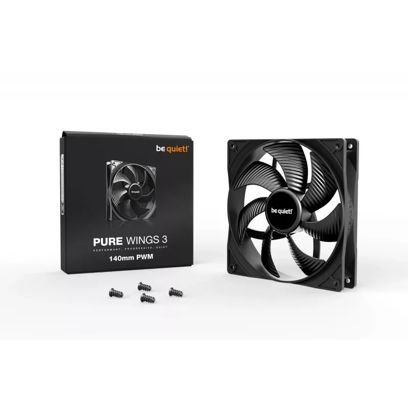 be quiet! Pure Wings 3 140mm PWM arvutikorpuse ventilaator 14 cm must 1 tk