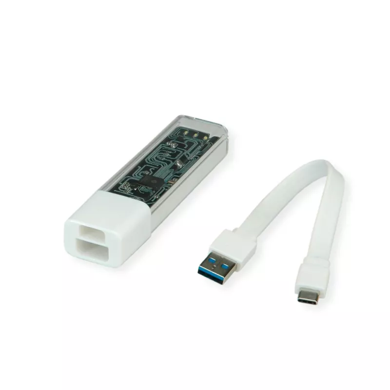 ROLINE mobiilne USB 3.2 Gen 1 jaotur, 4-suunaline, Type A+C ühenduskaabel