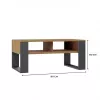 Kohvilaud top e shop Modern 90×58×50 cm, antratsiitkarkass, kunstnikutamme riiulid, matt