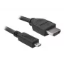 DeLOCK - Video- / helikaabel - HDMI - 32 AWG - HDMI, 19-pin (M) - 19-pin Micro-HDMI (M) - 3 m (82663)
