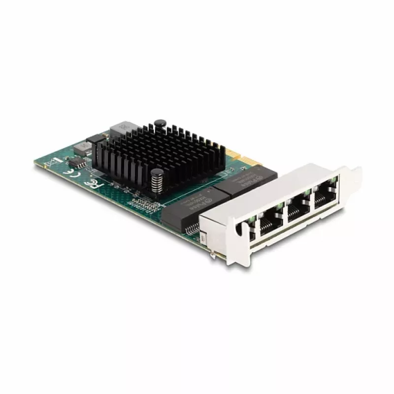DeLOCK PCI Express x4 kaart 4 x RJ45 Gigabit LAN BCM hall
