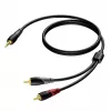 Stereo 3,5 mm pistik isane - 2x RCA (Cinch) isane kaabel Procab 3 m