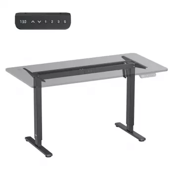 Ergo Office elektriline kõrgusreguleeritav laud, maksimaalne kõrgus 1160 mm, max 80 kg, ilma istumis-seismislaua plaadita, must, ER-400 B