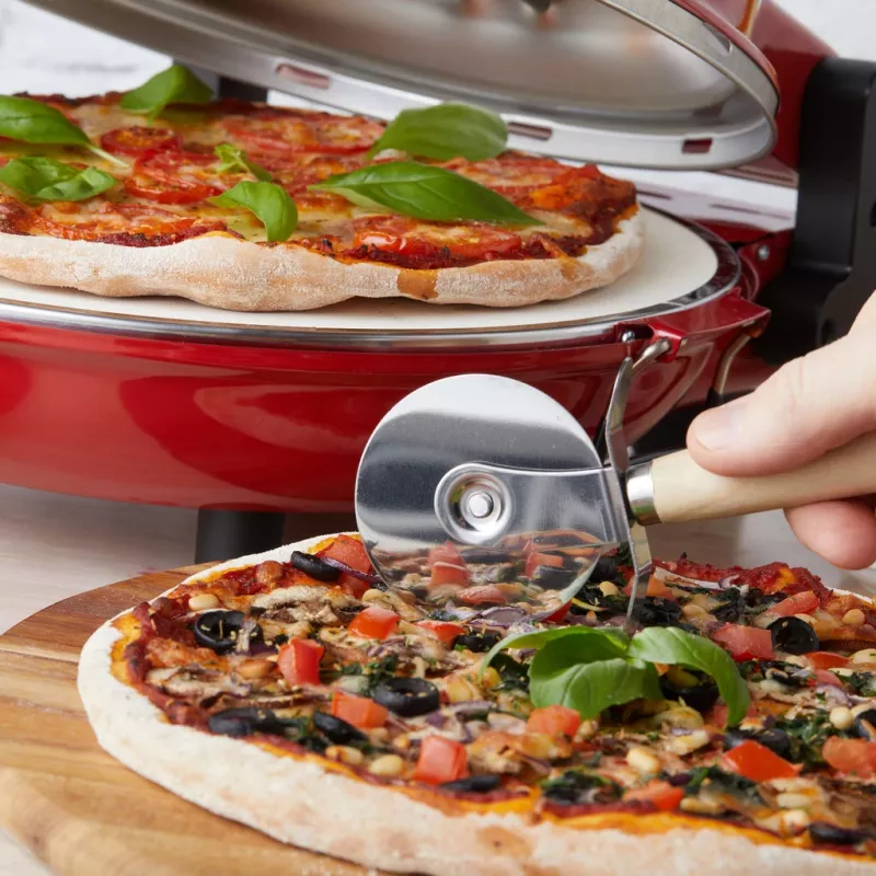 Pitsavalmistaja Petra PT5666VDE Bella Pizza 1200 W mittenakkuva pinnaga, lauapealne pitsaahi