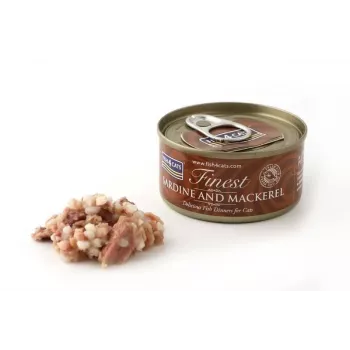 Märg kassitoit FISH4DOGS Sardine and mackerel pouch 70 g, kalamaitse, täiskasvanud kassid, valk 12%, niiskus 85%