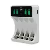 Akulaadija QOLTEC 50848 NiMH AAA (R03) ja AA (R6) elementidele LCD-ekraaniga
