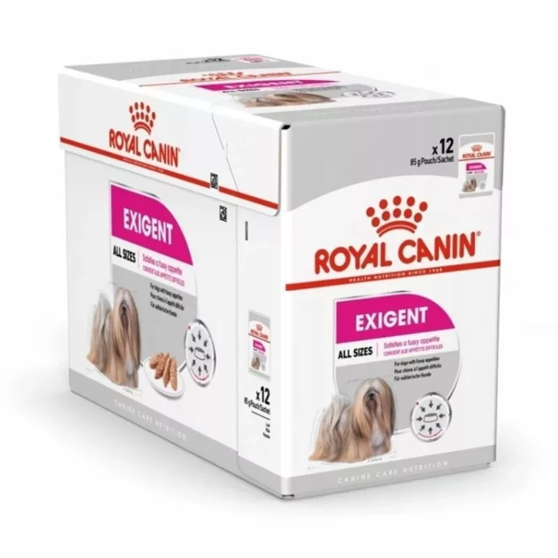 ROYAL CANIN Exigent Meat Universal märg koeratoit 12×85 g — linnuliha, täiskasvanud, valivale koerale
