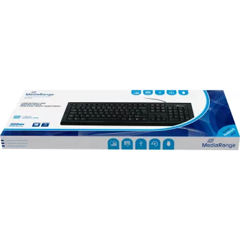 MEDIARANGE MROS101-FR - Standard - Juhtmega - USB - mehaaniline lüliti - AZERTY - Must