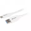 USB 3.2 Gen 2 kaabel, USB-A pistik > USB-C pistik (valge, 1 meeter)