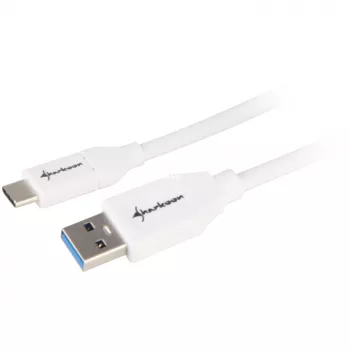 USB 3.2 Gen 2 kaabel, USB-A pistik > USB-C pistik (valge, 1 meeter)