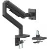 Monitorihoidik DIGITUS Single, klamber, kuni 49-tollisele (124,5 cm), 20 kg, VESA 75x75–100x100, kallutus -20° kuni 50°, kõrgus reguleeritav, must