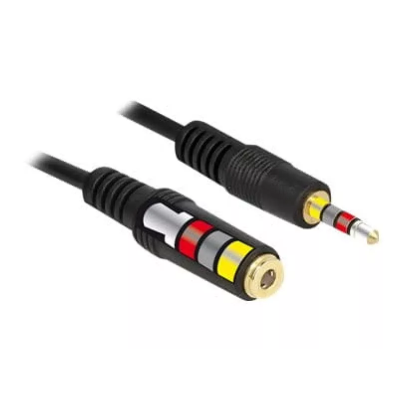 DeLOCK 84668 helikaabel 3 m 3,5 mm Must