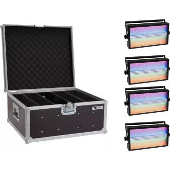 EUROLITE LED Super Strobe Set 20000679 — 4 LED-strobo valgustit koos transpordikohvriga