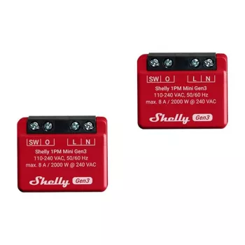 Nutikas lüliti Shelly 1PM Mini Gen3 1P Juhtmevaba 110-240V