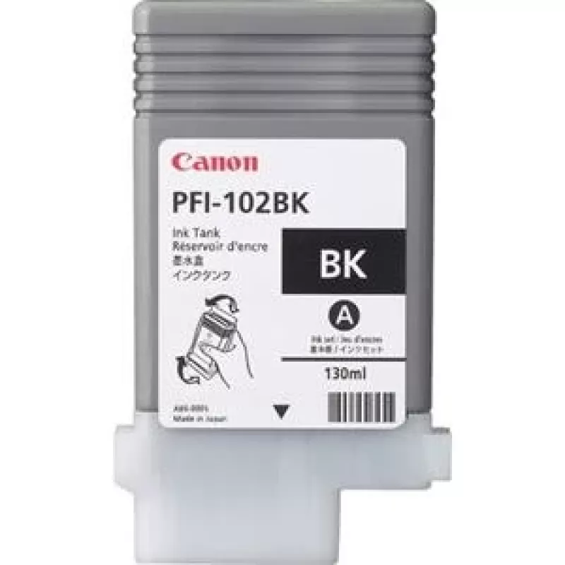Prindikassett Canon PFI-102BK must 130 ml imagePROGRAF printeritele