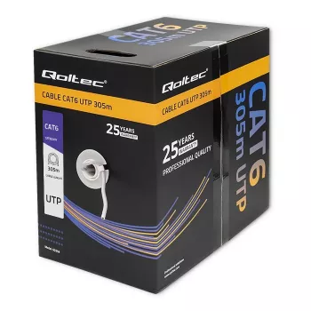 UTP-nöörkaabel QOLTEC 50359 RJ45 CAT6 305 m sinine
