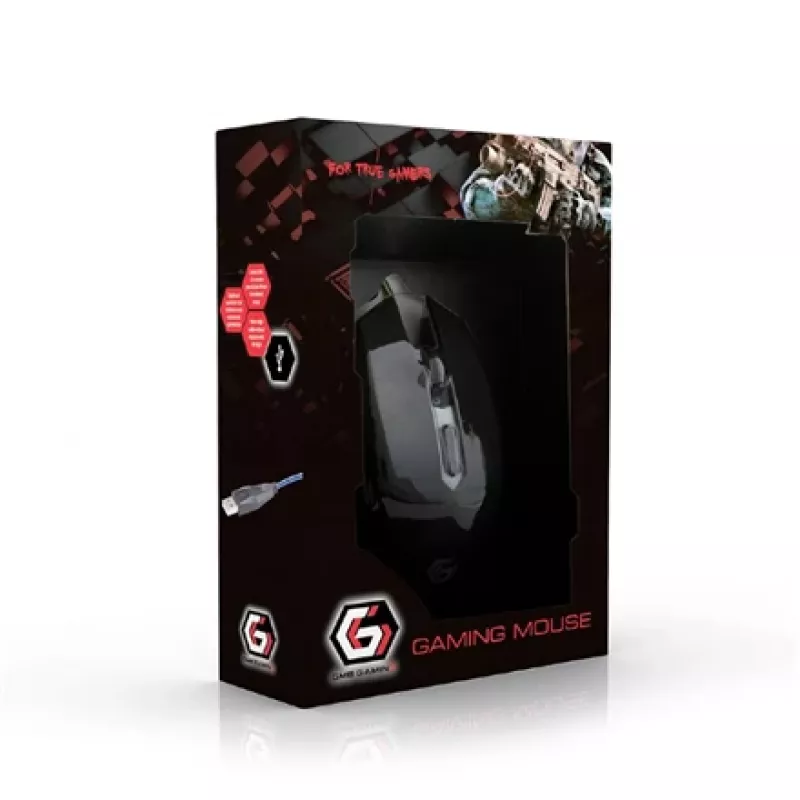 hiir USB OPTICAL GAMING/RED MUSG-001-R GEMBIRD