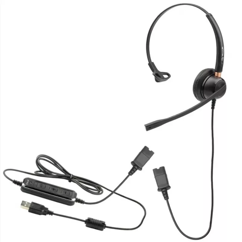 Kõrvaklapid Tellur Voice 510N monoaural USB must