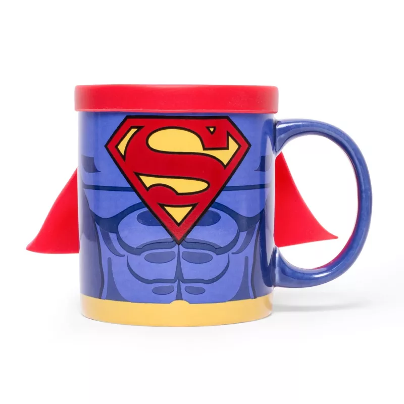 Thumbs Up Superman Mug with Cape, üksik pilt, 0,25 l, Sinine, Punane, Keraamika, Silikoon, Universaalne, 1 tk