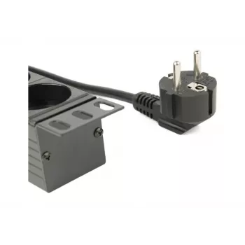 Toitejaotusseade GEMBIRD EG-PDU-014 — 8× Type F pistikupesa, 16 A, 3 m kaabel, 1U rack, 3680 W, must
