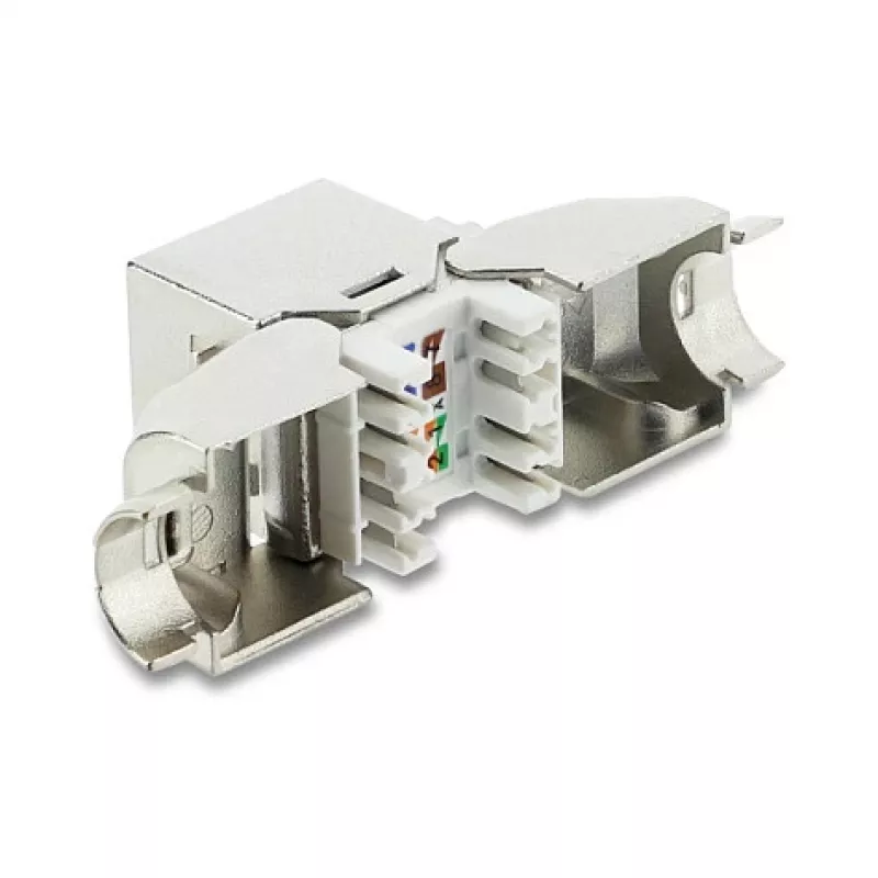 Keystone RJ45 moodul DELOCK 90374 Cat.6A 90° tööriistavaba