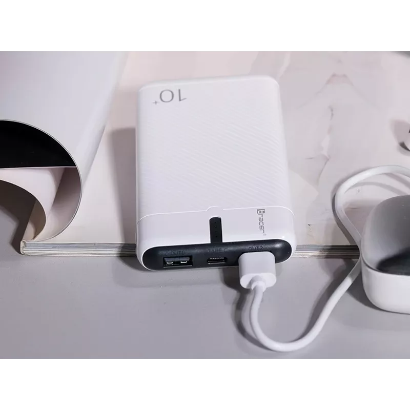 Power Bank EnerGo 10000mAh valge-must