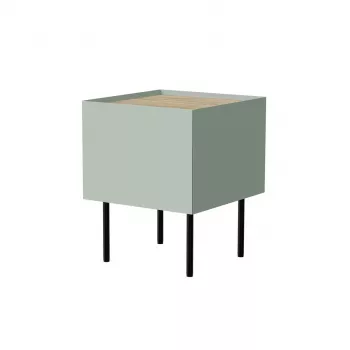 Öökapp Cama Meble FELLINI 40x41x60, oliiv õlitatud tamme pealispinnaga, 1 sahtel, pakendis 2 tk