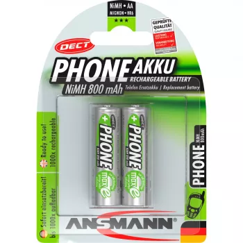 Aku Ansmann blisterpakendis 2 tk DECT-aku AA 800mAh
