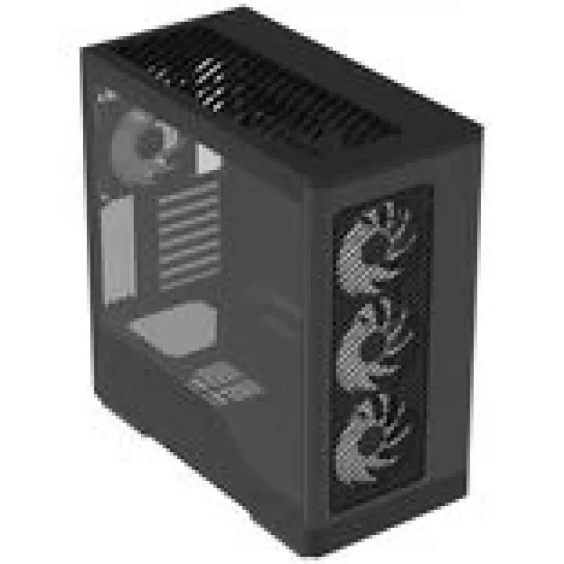 Arvutikorpus AEROCOOL D520A Midi-Tower ATX karastatud klaas RGB — must