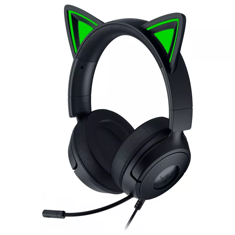 Juhtmega mänguri peakomplekt Razer Kraken Kitty V3 X — kõrvapealne, integreeritud mikrofon