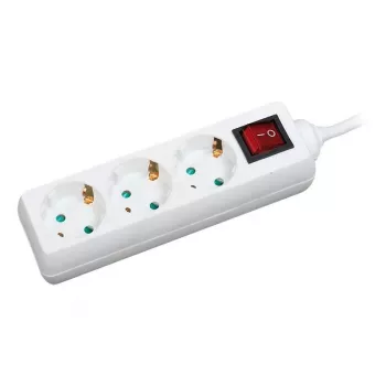 Pikendusjuhe LogiLink LPS206 1,4 m 3 vahelduvvoolu pistikupesa Valge