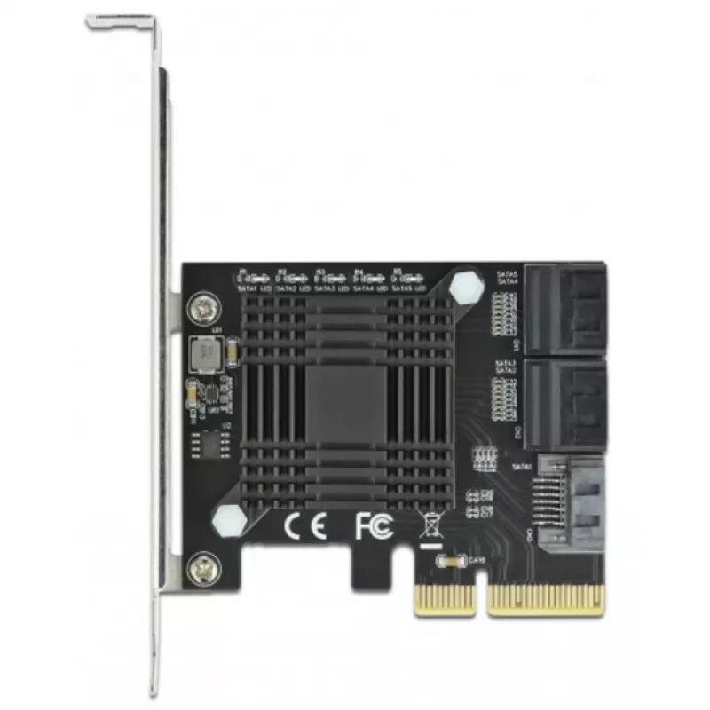 SATA PCI Express x4 kaart DeLOCK 5 porti madala profiili vormitegur
