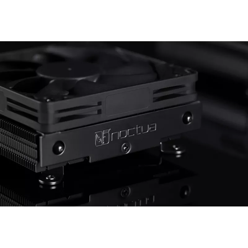 Protsessori jahuti Noctua NH-L9i chromax.Must, madalprofiilne 92 mm ventilaator, LGA1151/LGA115x/AM4 toega, 37 mm kõrgus, 95x95 mm jahutusradiaator