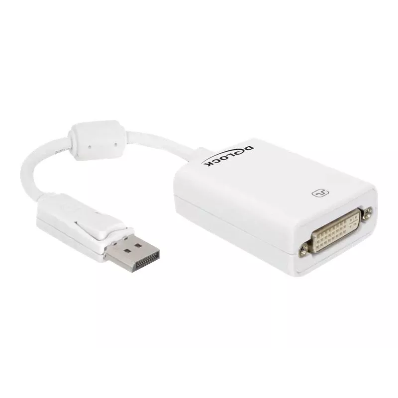 Videokaabli adapter DeLOCK 61765 DisplayPort DVI-I-le 0,125 m