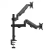 Maclean 2 monitori alus, gaasvedru, 17-32, 2-10kg, must, MC-136