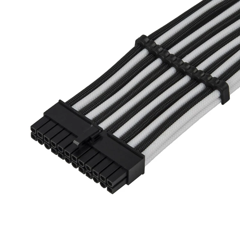 ATX-pikenduskaabel SILVERSTONE SST-PP07E-MBBW 30 cm must/valge