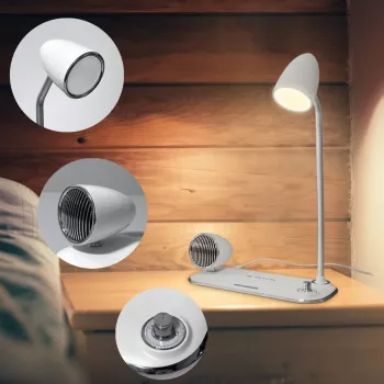 Juhtmevaba laualugeja Tellur TLL151371 Bluetooth-kõlari ja laualambiga