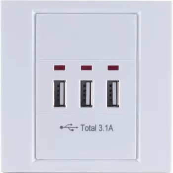 ShiverPeaks BS60065 USB-pistikupesa, valge