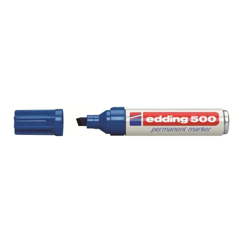 Püsiv marker Edding 500 peitliotsaga sinine
