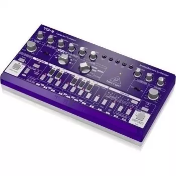 Basssüntesaator Behringer TD-3-GP lilla — analoogbassiliin sisseehitatud sekvenseriga