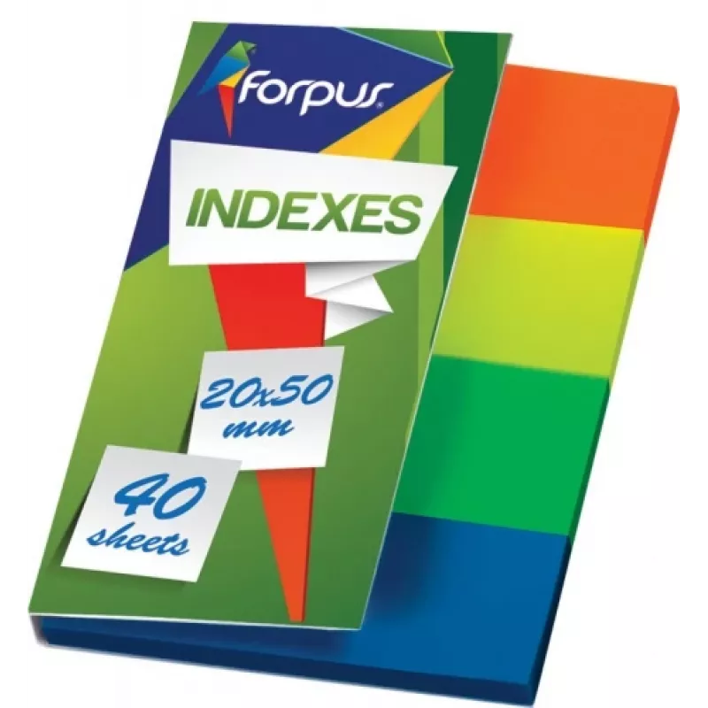 Index Forpus, 20x50mm, Assorti, Plastik (4x40) 0718-102