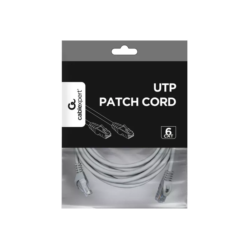 Gembird PP6U-5M võrgukaabel hall Cat6 U/UTP (UTP)