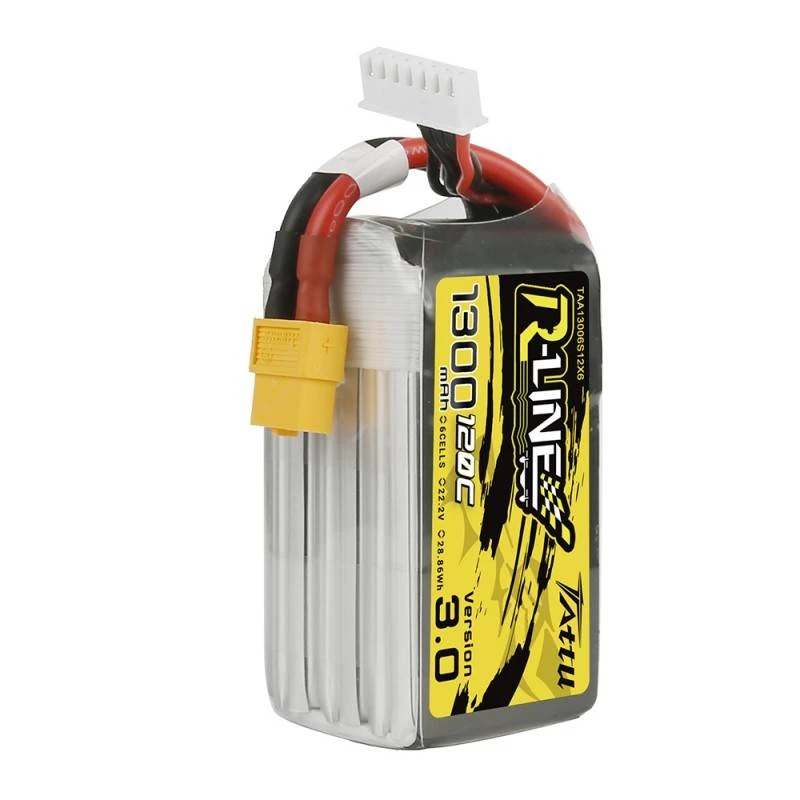Tattu R-Line versioon 3.0 1300mAh 22.2V 120C 6S1P XT60 aku