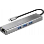 LogiLink USB 3.2 Gen1 jaotur, 3xUSB-A, 1xRJ45 Gigabit Ethernet (UA0461)